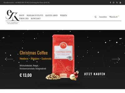 Website von Erste Tegernseer Kaffeerösterei GmbH