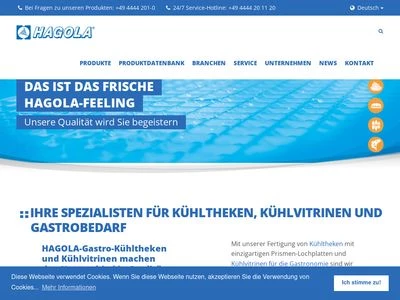 Website von HAGOLA Gastronomie-Technik GmbH & Co. KG