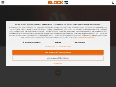 Website von BLOCK Transformatoren-Elektronik GmbH