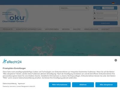 Website von OKU Obermaier GmbH