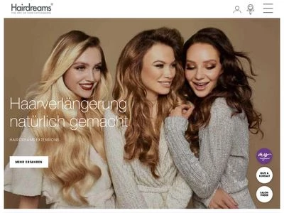 Website von Hairdreams Haarhandels GmbH