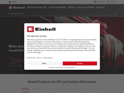 Website von Einhell Germany AG