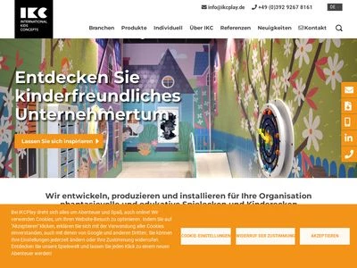 Website von Instore Kids Corners BV