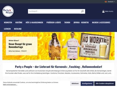 Website von Party x People GmbH