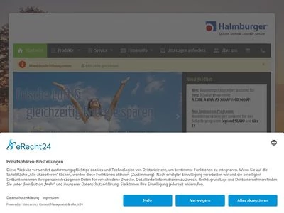 Website von Halmburger GmbH