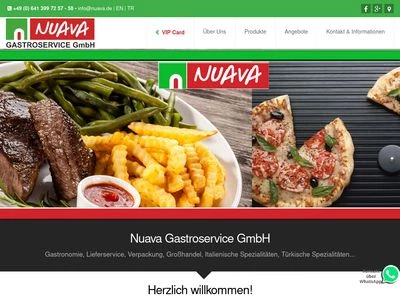 Website von Nuava Gastroservice GmbH