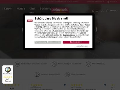 Website von animonda petcare gmbh