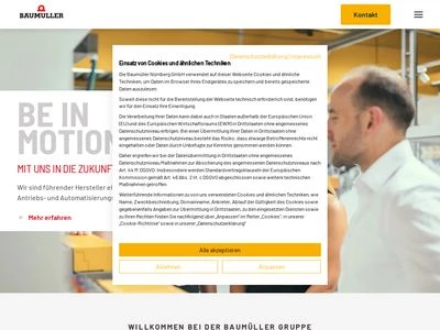 Website von Baumüller Nürnberg GmbH