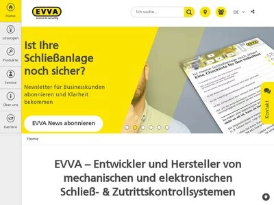 Website von EVVA Sicherheitstechnik GmbH