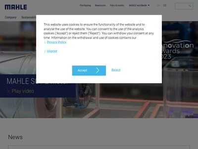 Website von MAHLE GmbH