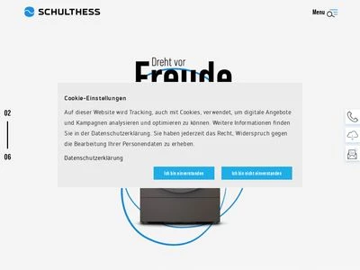 Website von Schulthess Maschinen AG