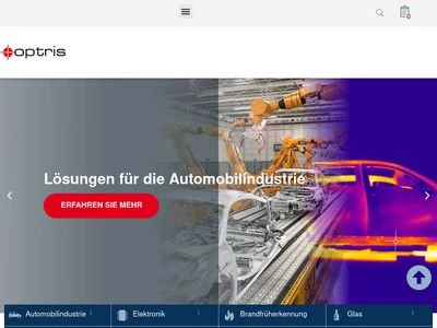 Website von Optris GmbH