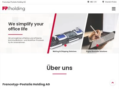 Website von Francotyp-Postalia Holding AG