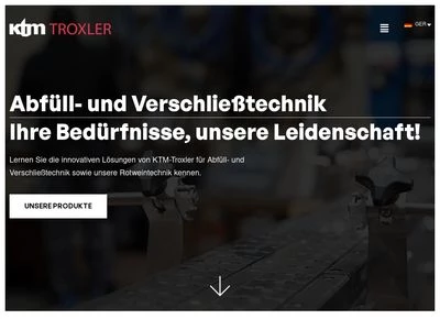 Website von Troxler GmbH