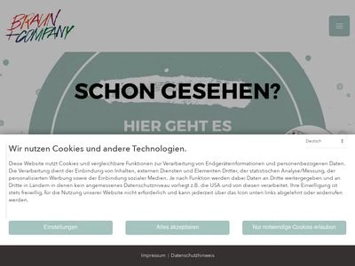 Website von Braun + Company Papierwaren GmbH