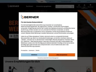 Website von Albert Berner Deutschland GmbH