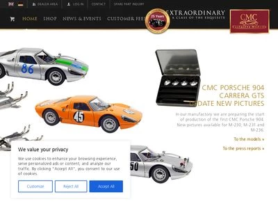 Website von CMC GmbH & Co. KG Classic Model Cars