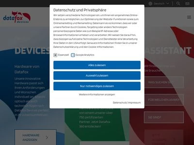 Website von Datafox GmbH