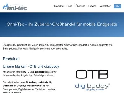 Website von Onni-Tec GmbH