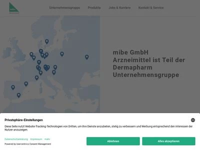 Website von mibe GmbH Arzneimittel