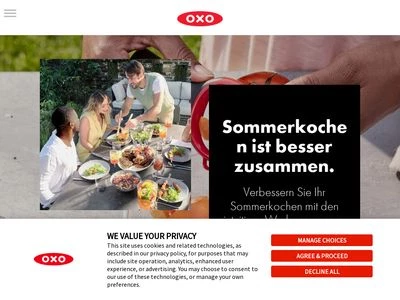 Website von OXO Kaz Europe Sàrl