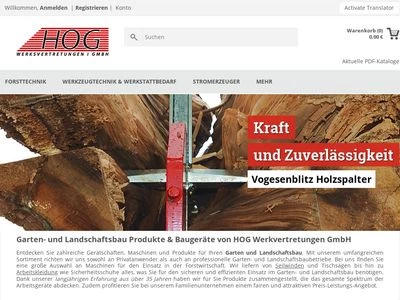 Website von Konrad Hog Werksvertretungen GmbH