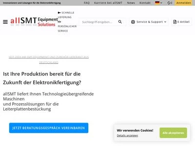 Website von allSMT GmbH & Co KG