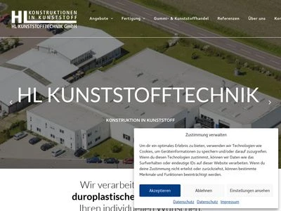 Website von HL Kunststofftechnik GmbH