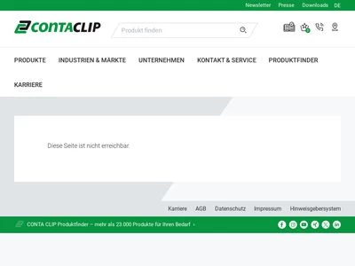 Website von CONTA-CLIP Verbindungstechnik GmbH