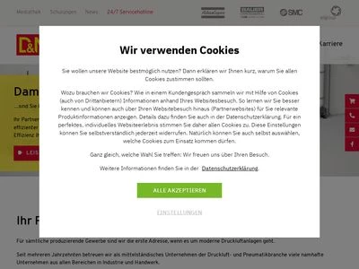 Website von D&N Drucklufttechnik GmbH & Co. KG