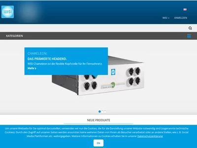 Website von WISI Communications GmbH & Co. KG