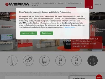 Website von WERMA Signaltechnik GmbH + Co. KG