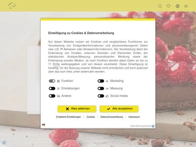 Website von erlenbacher backwaren gmbh