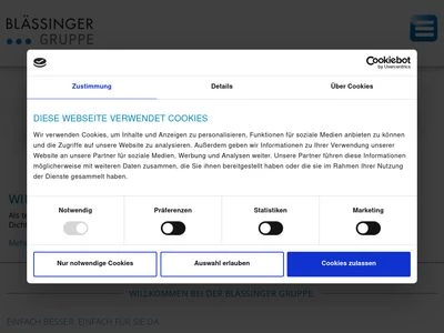Website von Josef Blässinger GmbH + Co. KG