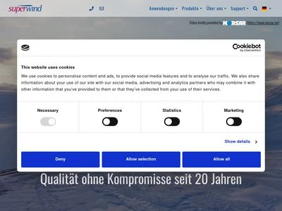 Website von superwind GmbH