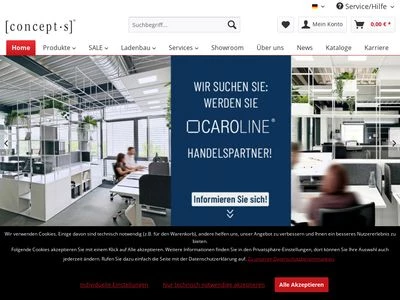 Website von Concept S Ladenbau u. Objekt Design GmbH