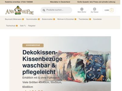 Website von Anro Trade GmbH