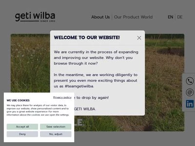 Website von GETI WILBA GmbH