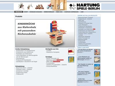 Website von Hapo Hartung Spiele Berlin und Technik GmbH