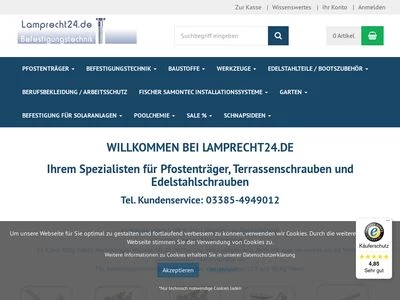 Website von Lamprecht GmbH Befestigungstechnik