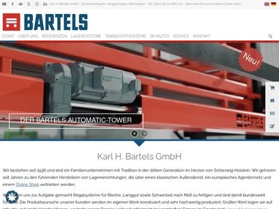 Website von Karl H. Bartels GmbH