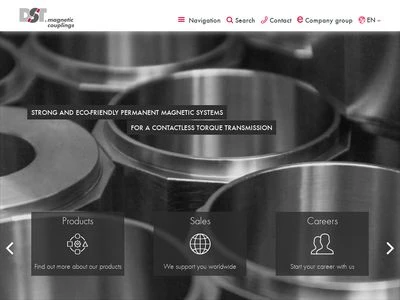 Website von DST - Dauermagnet-SystemTechnik GmbH