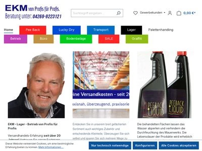 Website von EKM Einkauf-Katalog-Marketing Versandhandels UG