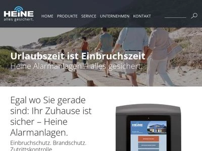 Website von Heine Sicherheitstechnik GmbH