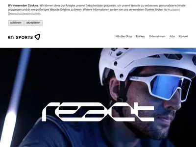 Website von RTI Sports GmbH