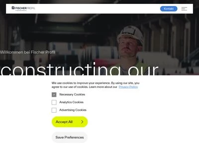 Website von Fischer Profil GmbH