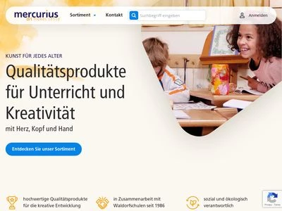 Website von Mercurius Handelsgesellschaft mbH