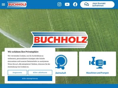 Website von Buchholz Maschinen und Pumpen GmbH