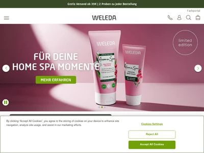 Website von Weleda AG