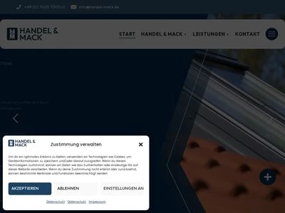 Website von Handel & Mack GmbH & Co. KG